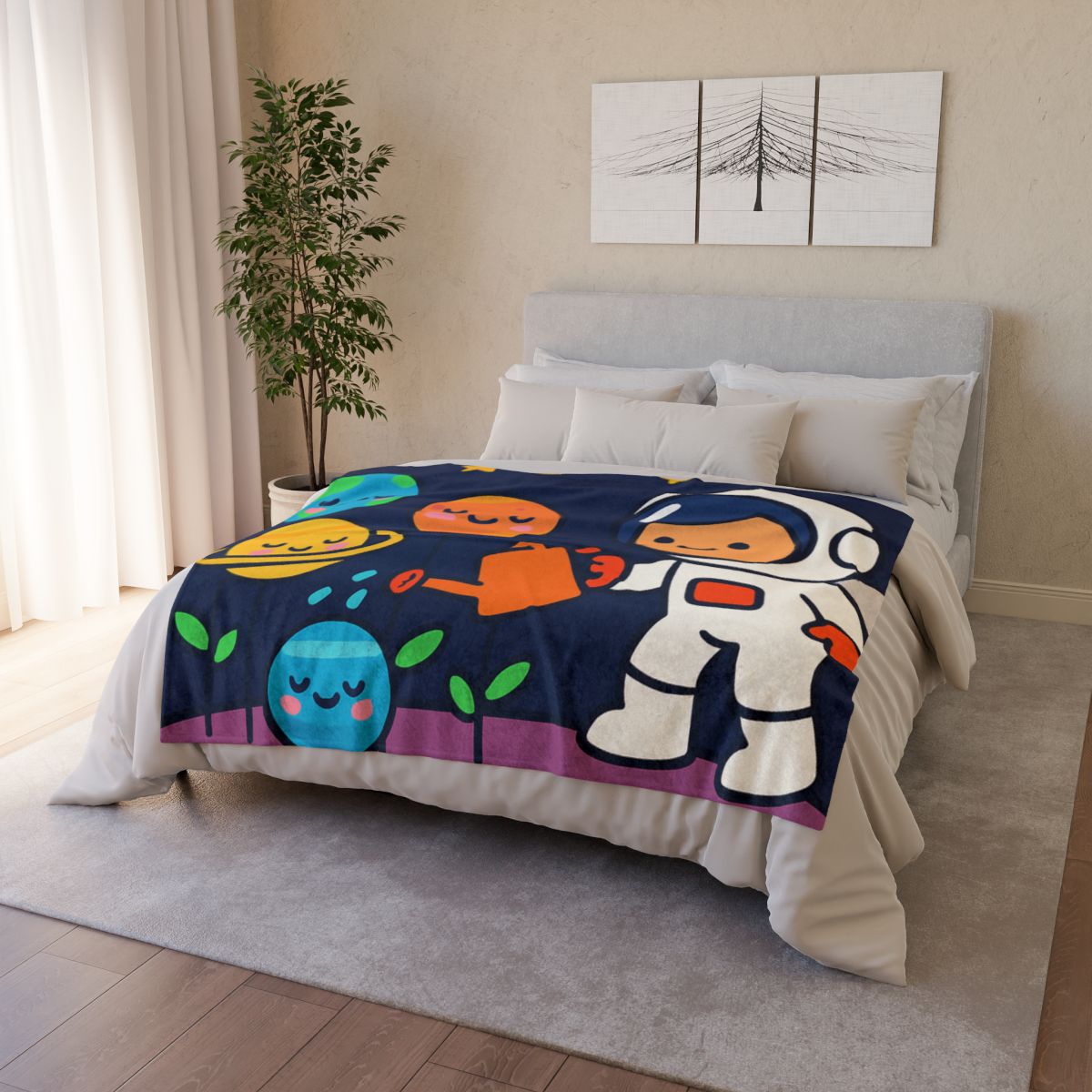 Galaxy Garden Of Friendly Planets warm winter blankets