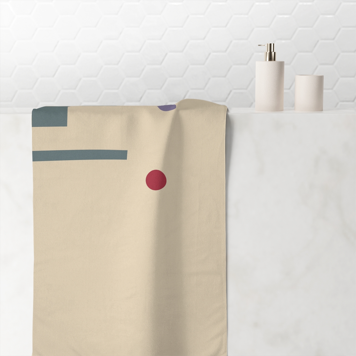 Broken Grid With Drifting Dot comfortable face towels