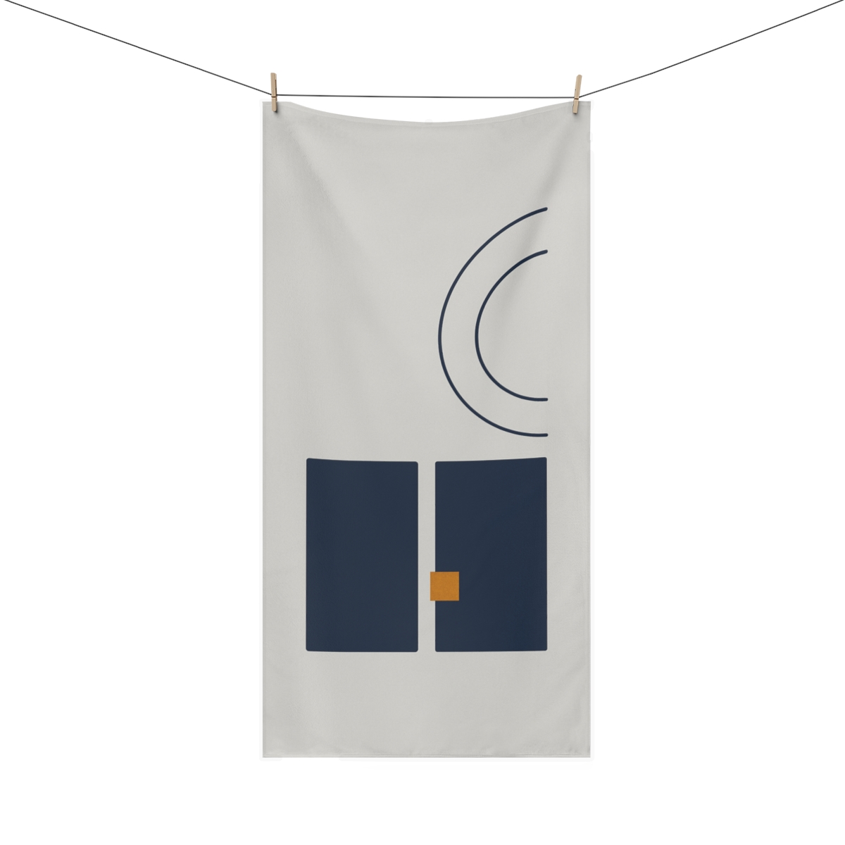 Stacked Arcs Over Split Blocks trendy hand towels