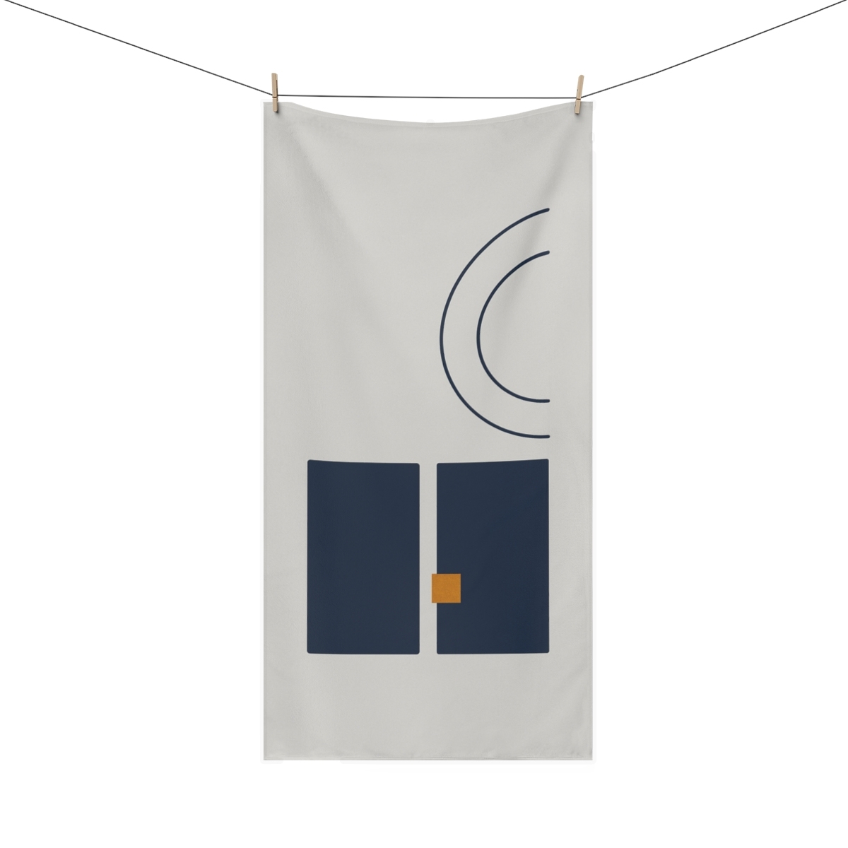 Stacked Arcs Over Split Blocks trendy hand towels