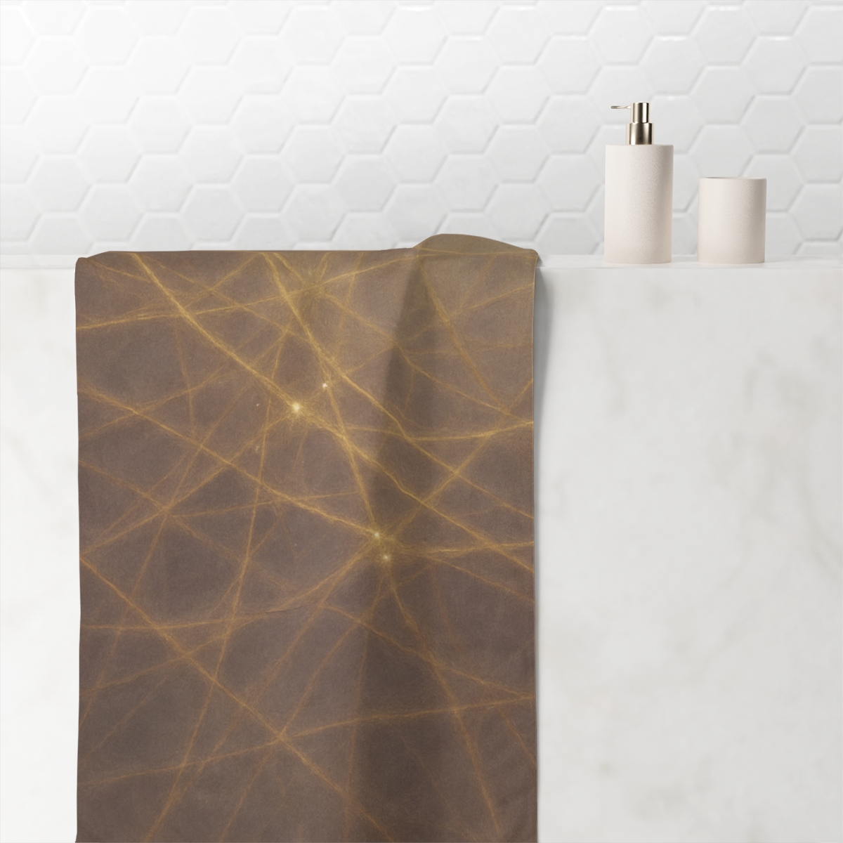 Cosmic Web Filigree personalized bath towels