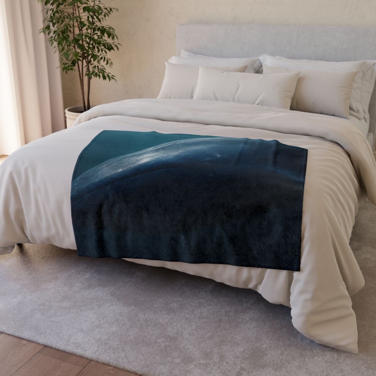 Ocean Song Blue Whale stylish throw blankets