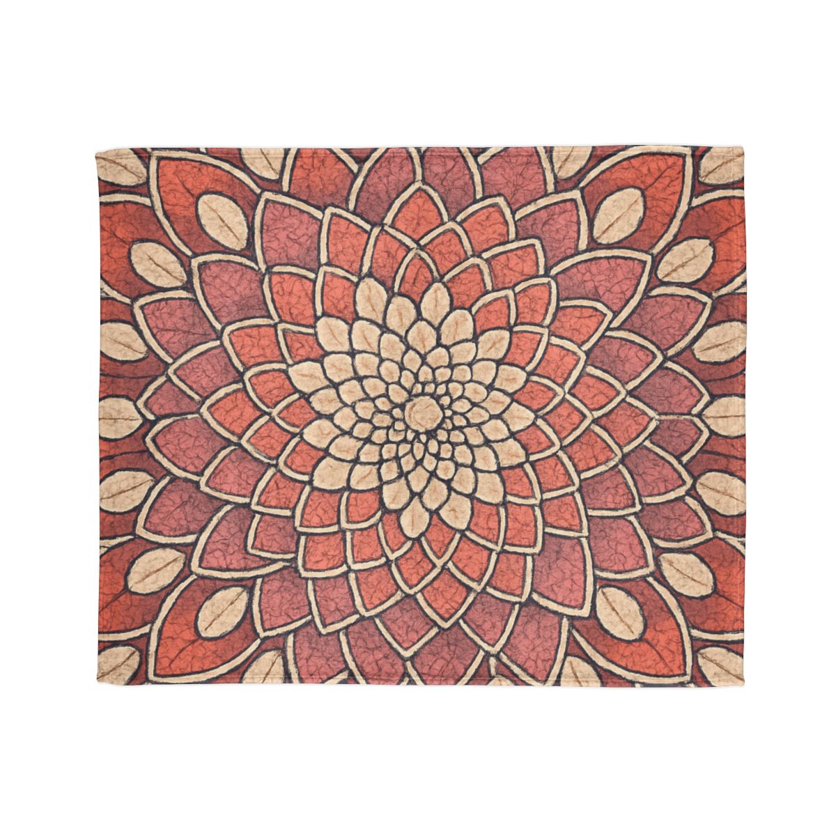 Bud Mosaic Fractal Bloom stylish throw blankets