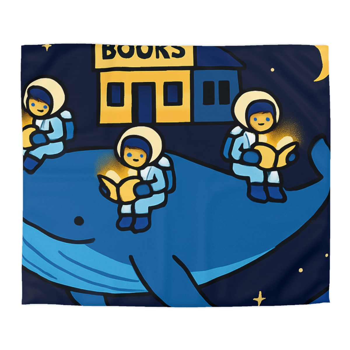 Starlight Library On A Floating Whale trendy bedroom duvets
