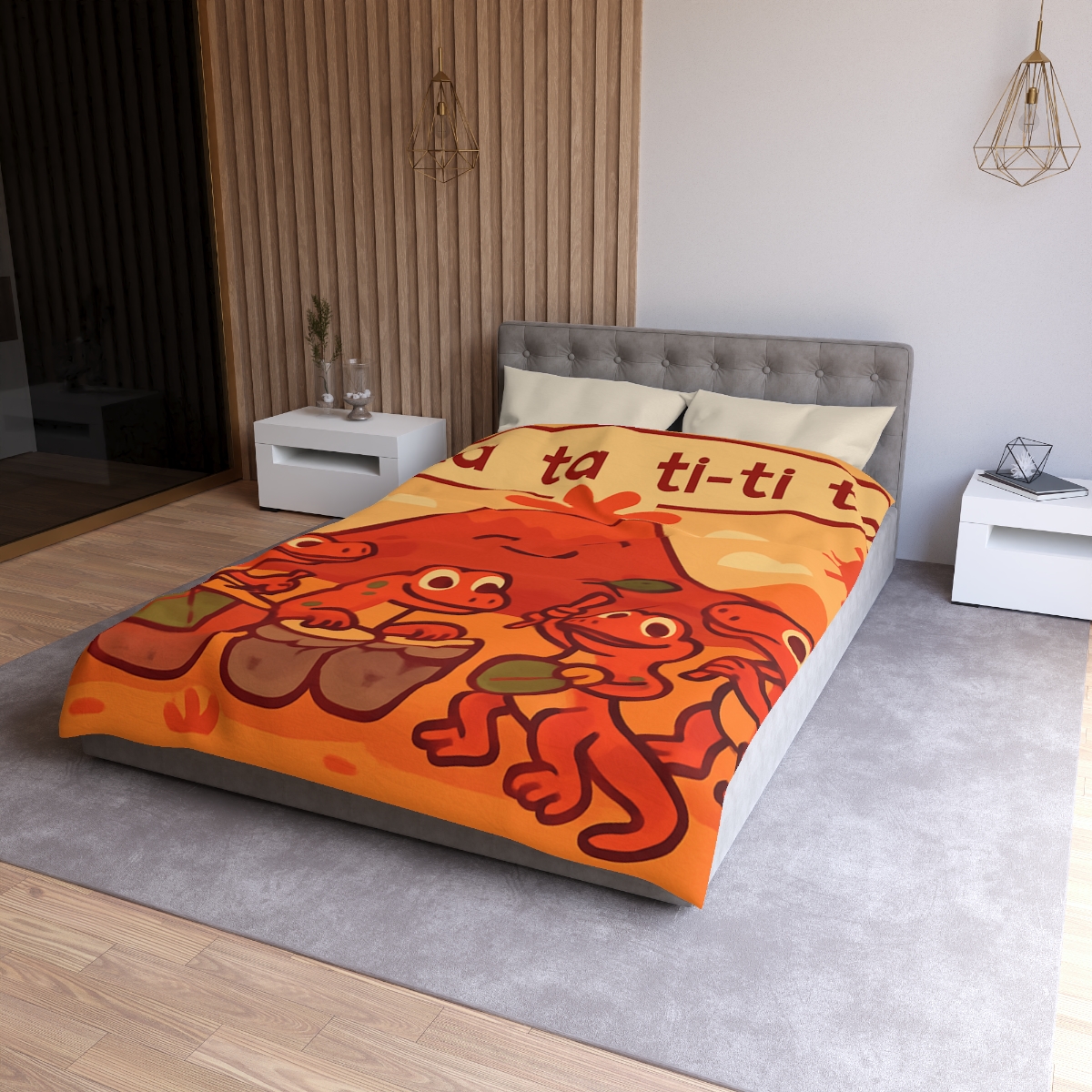 Volcano Drum Band Of The Rhythm Lizards designer printed duvets