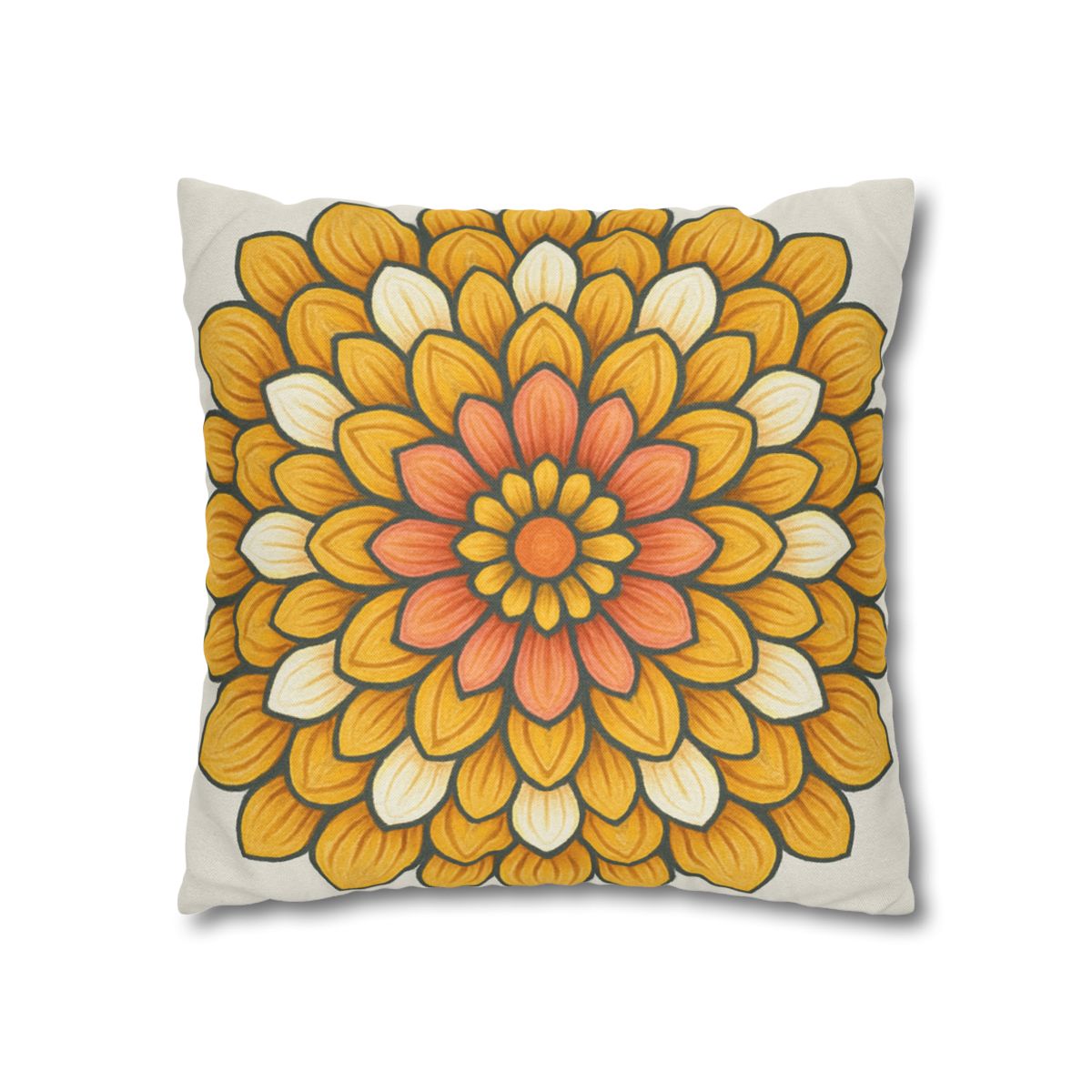Floret Burst Mandala custom pillow cases