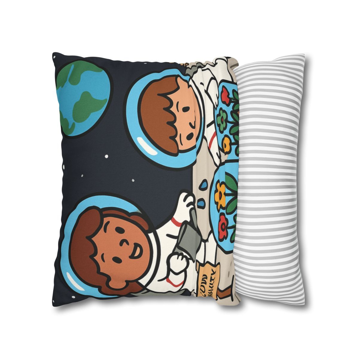 Gravity Garden On The Moon soft cotton pillow cases