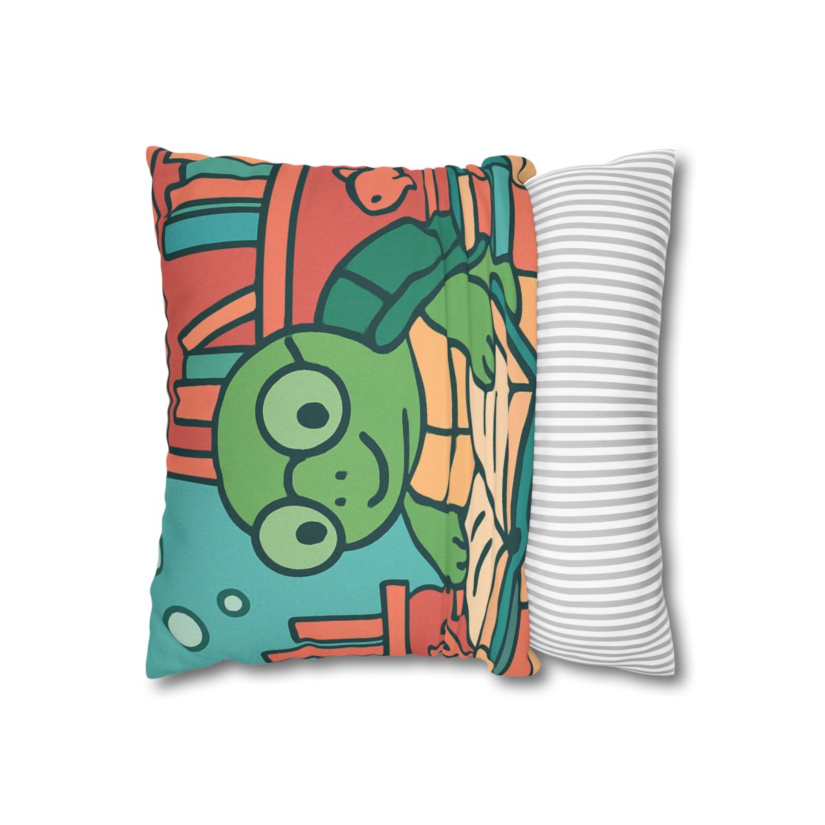 Underwater Library With Bookish Turtle unique gift pillow cases