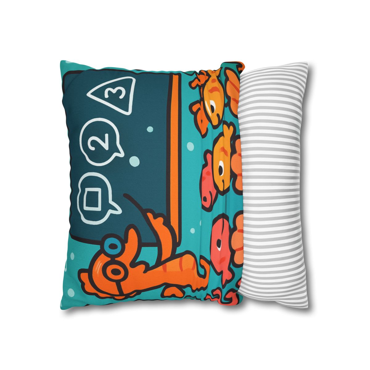 Coral Classroom With The Seahorse Teacher soft cotton pillow cases
