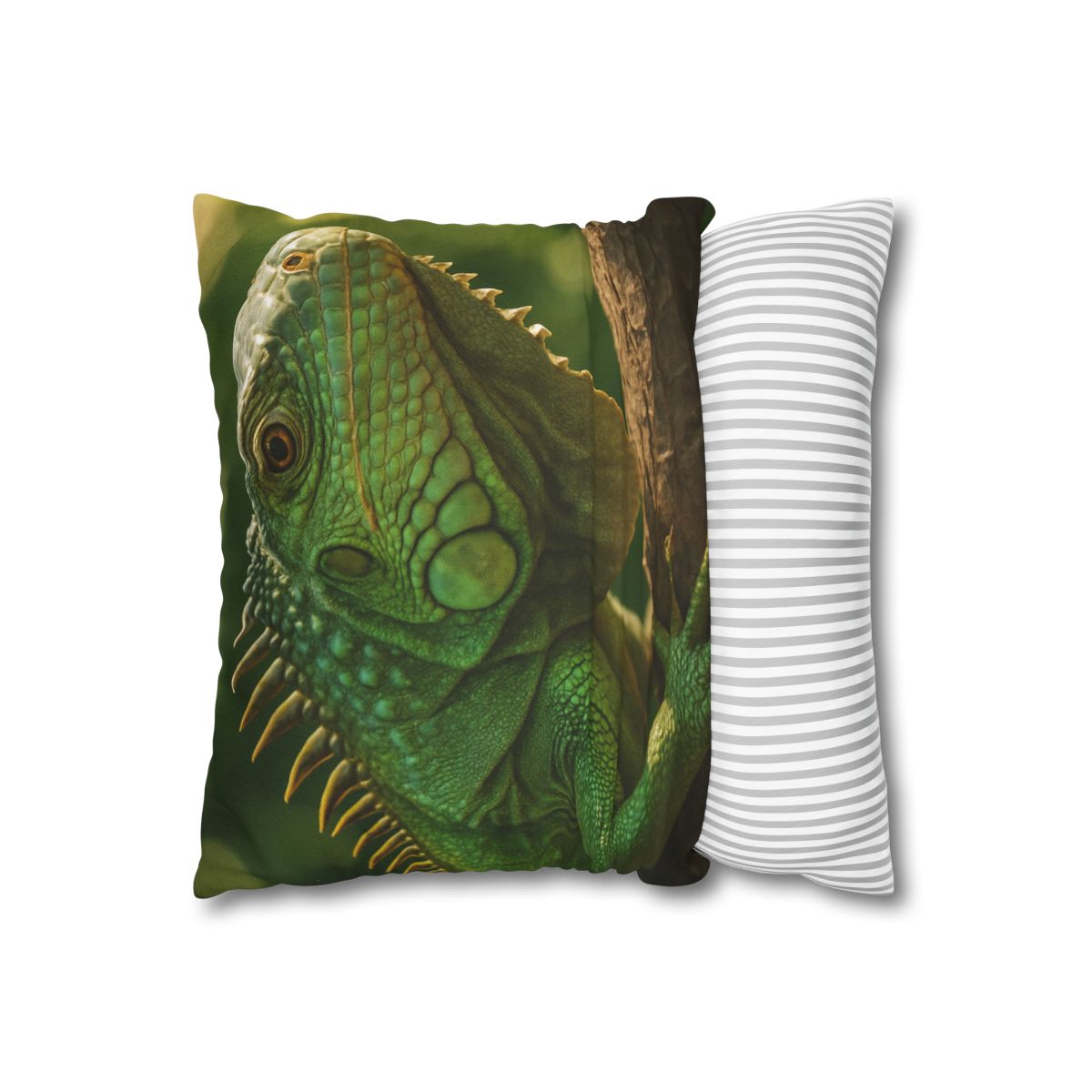 Sun Dappled Green Iguana custom pillow cases