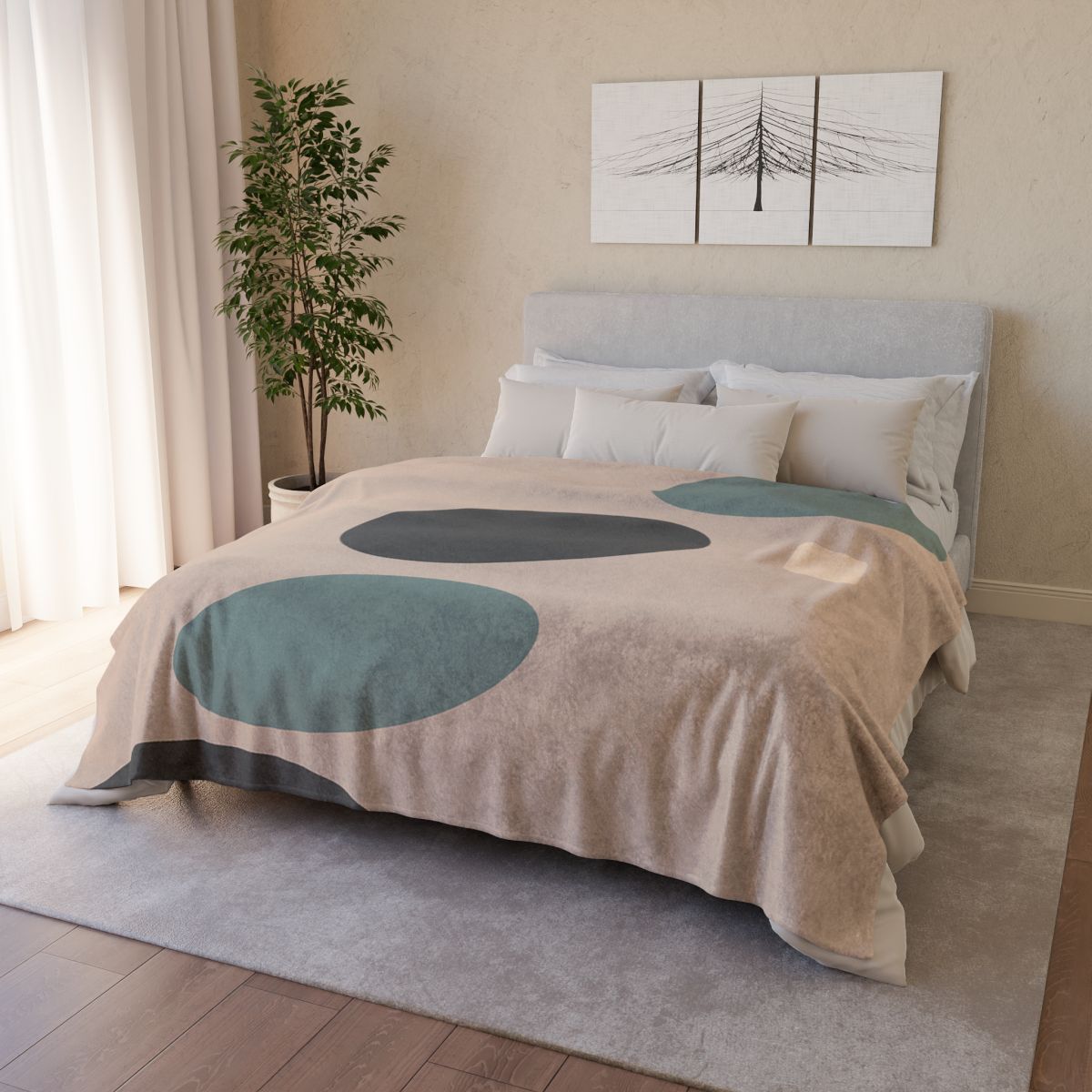 Staggered Ovals With Pause custom blankets