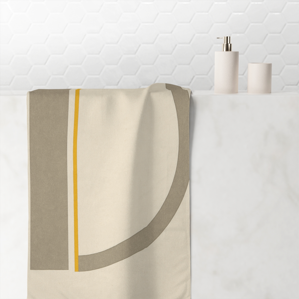 Offset Arc And Twin Rectangles designer printed towels