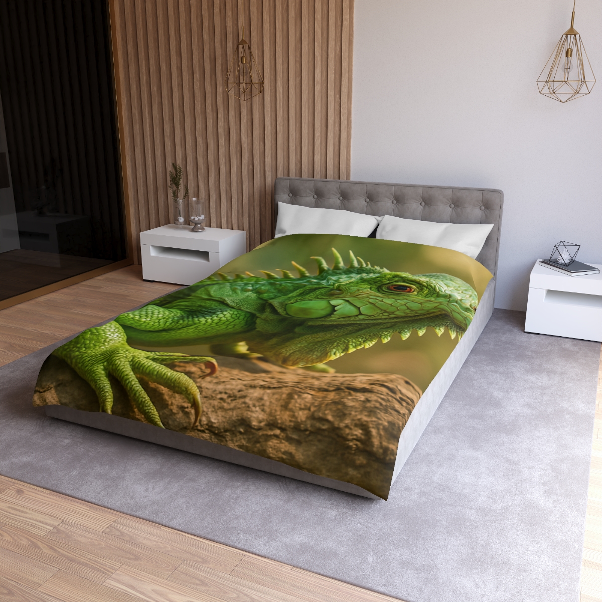 Green Iguana Sun Poise personalized bedding duvets