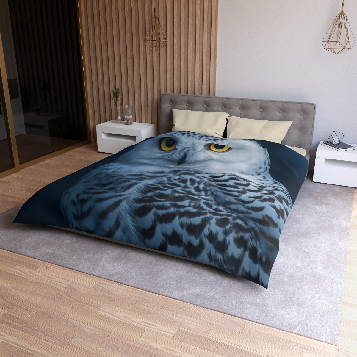 Midnight Watch Snowy Owl unique patterned duvets