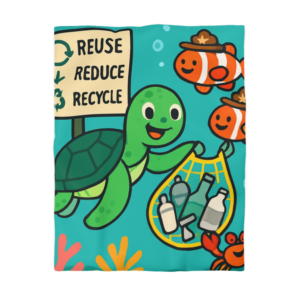 Coral Reef Recycling Rangers custom duvets