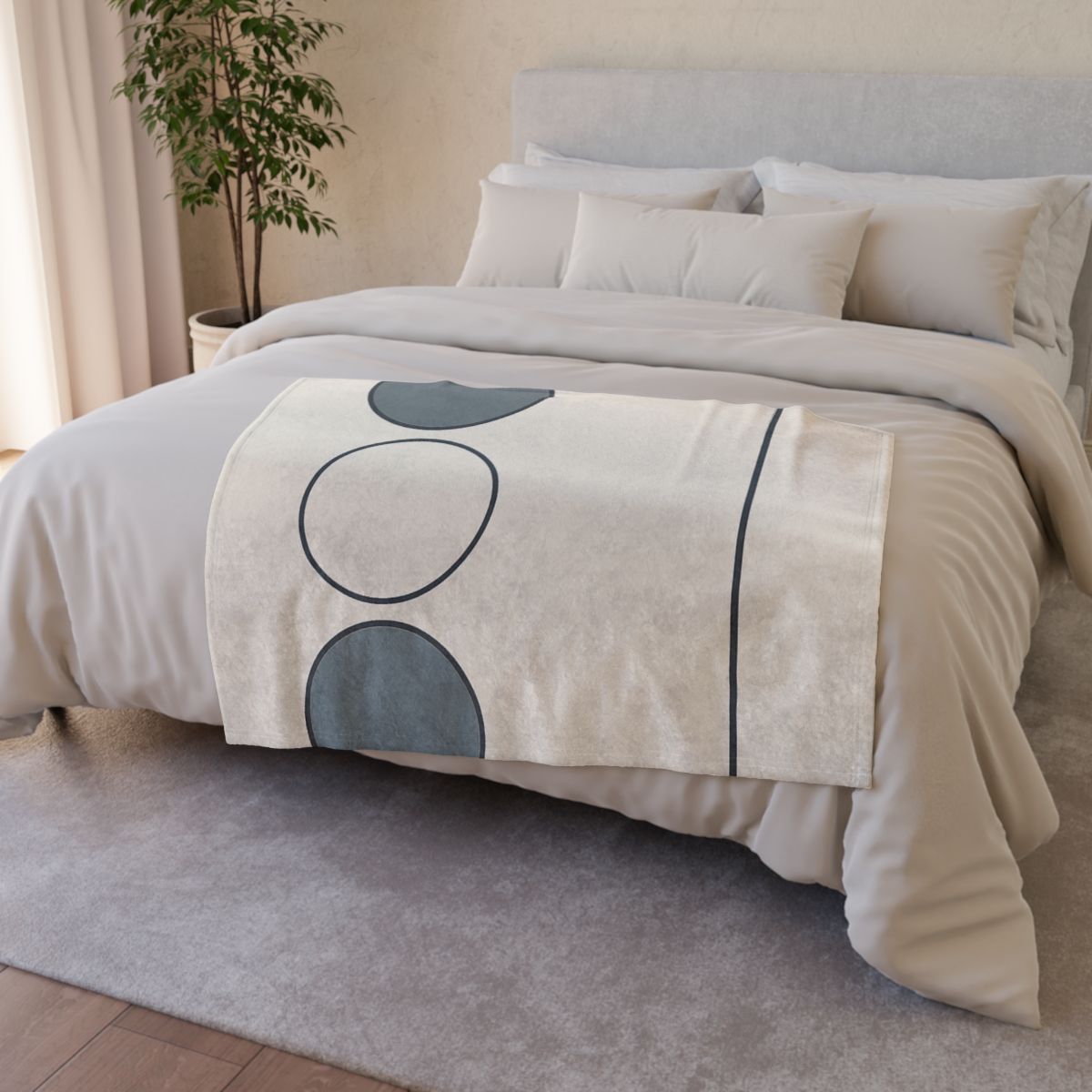 Trio Of Staggered Circles With Bar Anchor warm winter blankets