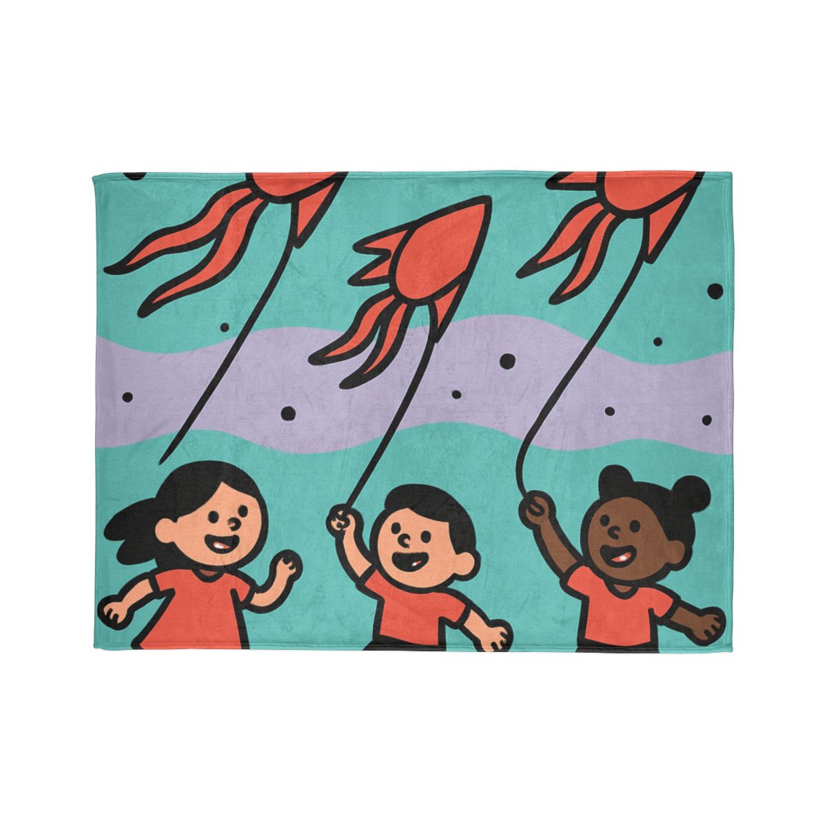 Nebula Kite Race decorative home blankets