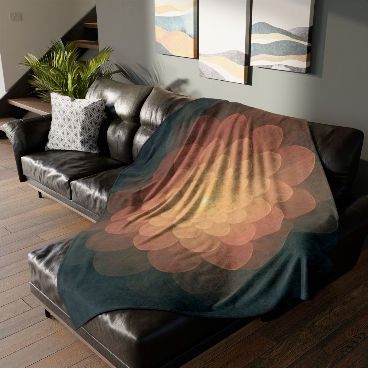 Celestial Petal Halo soft fleece blankets