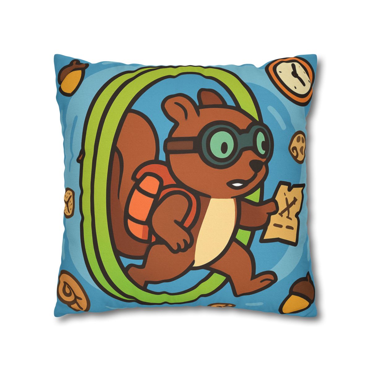 Time-Traveling Squirrel Explorer comfortable bedding pillow covers