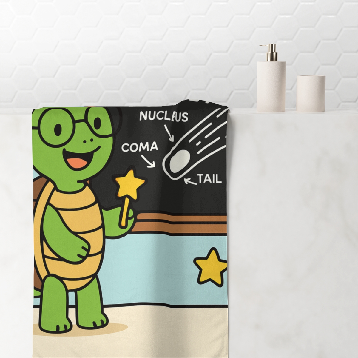 Comet Classroom Turtle unique gift towels