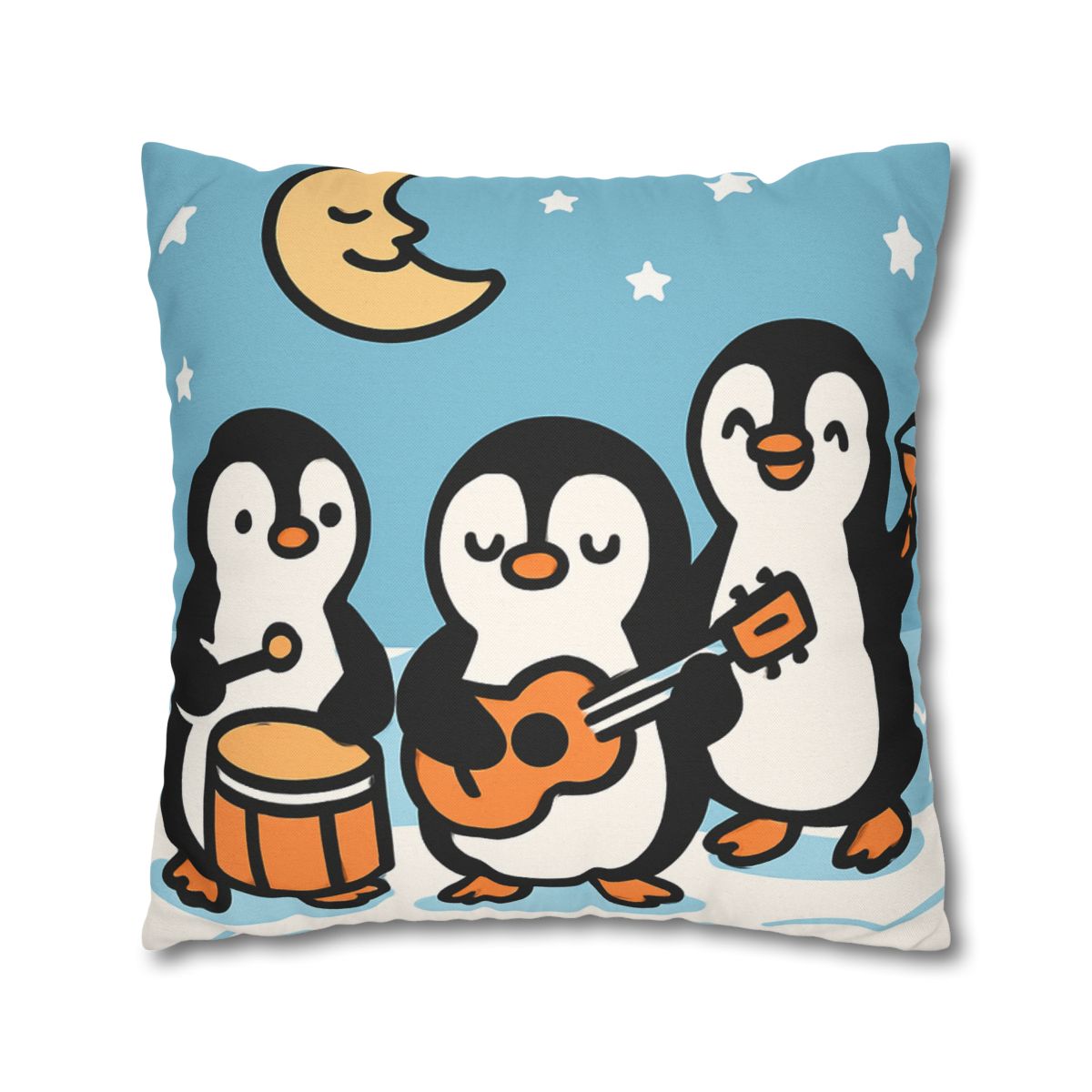 Moonlit Penguin Band custom pillow cases