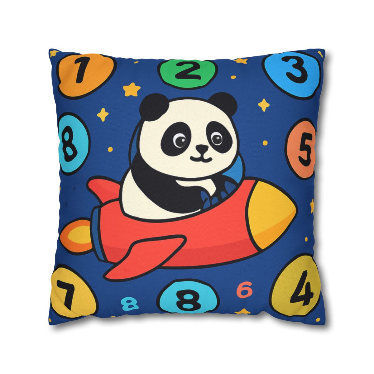 Rocket Panda And The Number Planets designer print pillow cases