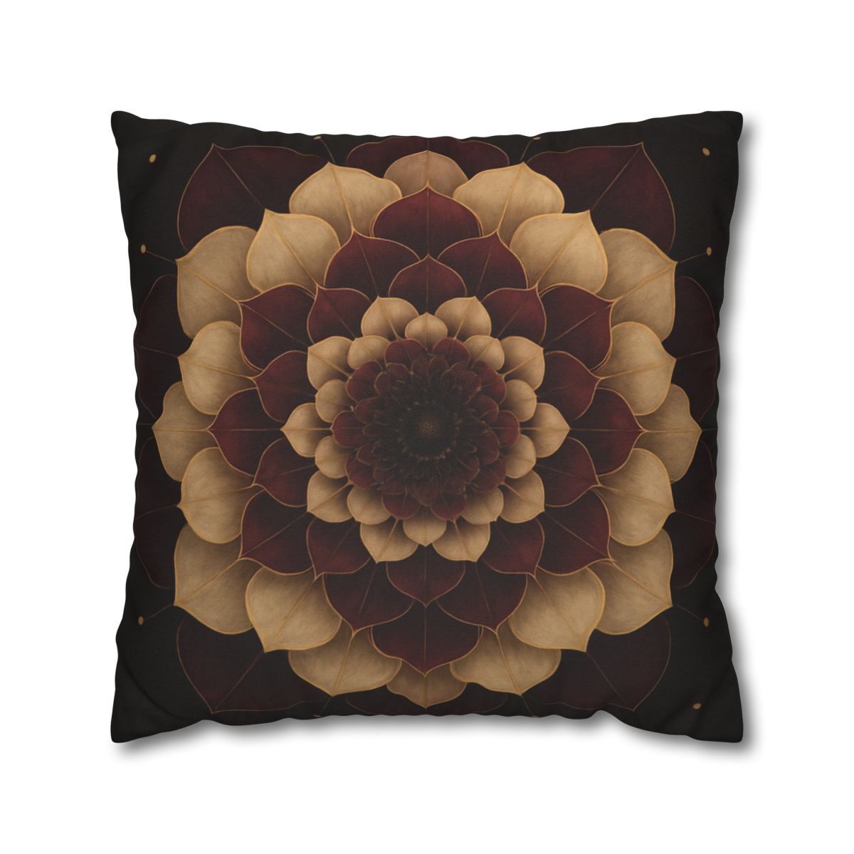 Petal Orbit Mandala designer print pillow cases