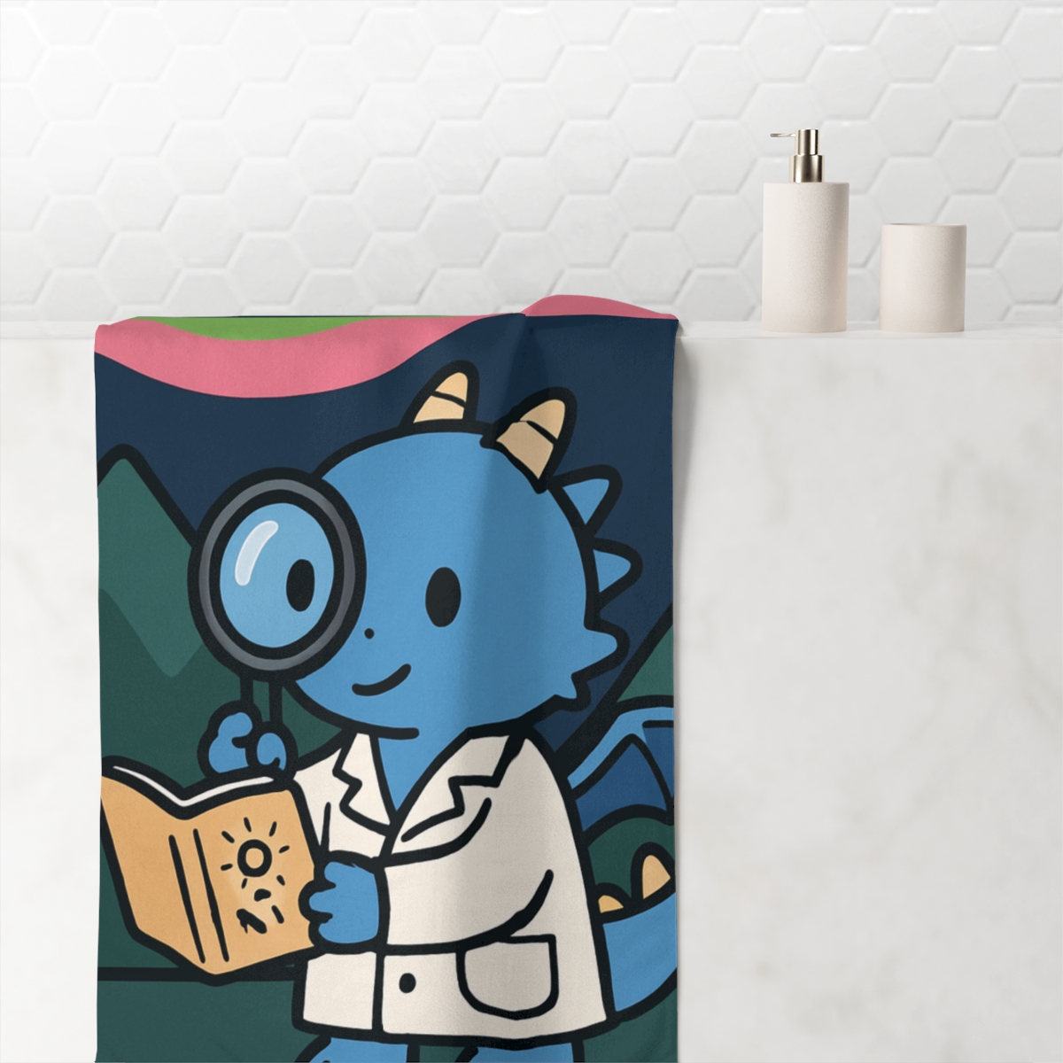 Aurora Mountain Dragon Scientist stylish beach towels