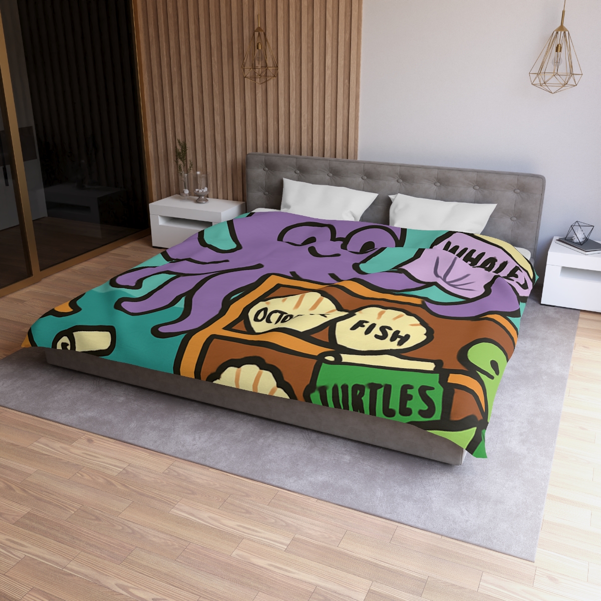 Undersea Library Of The Curious Octopus duvets for gifts