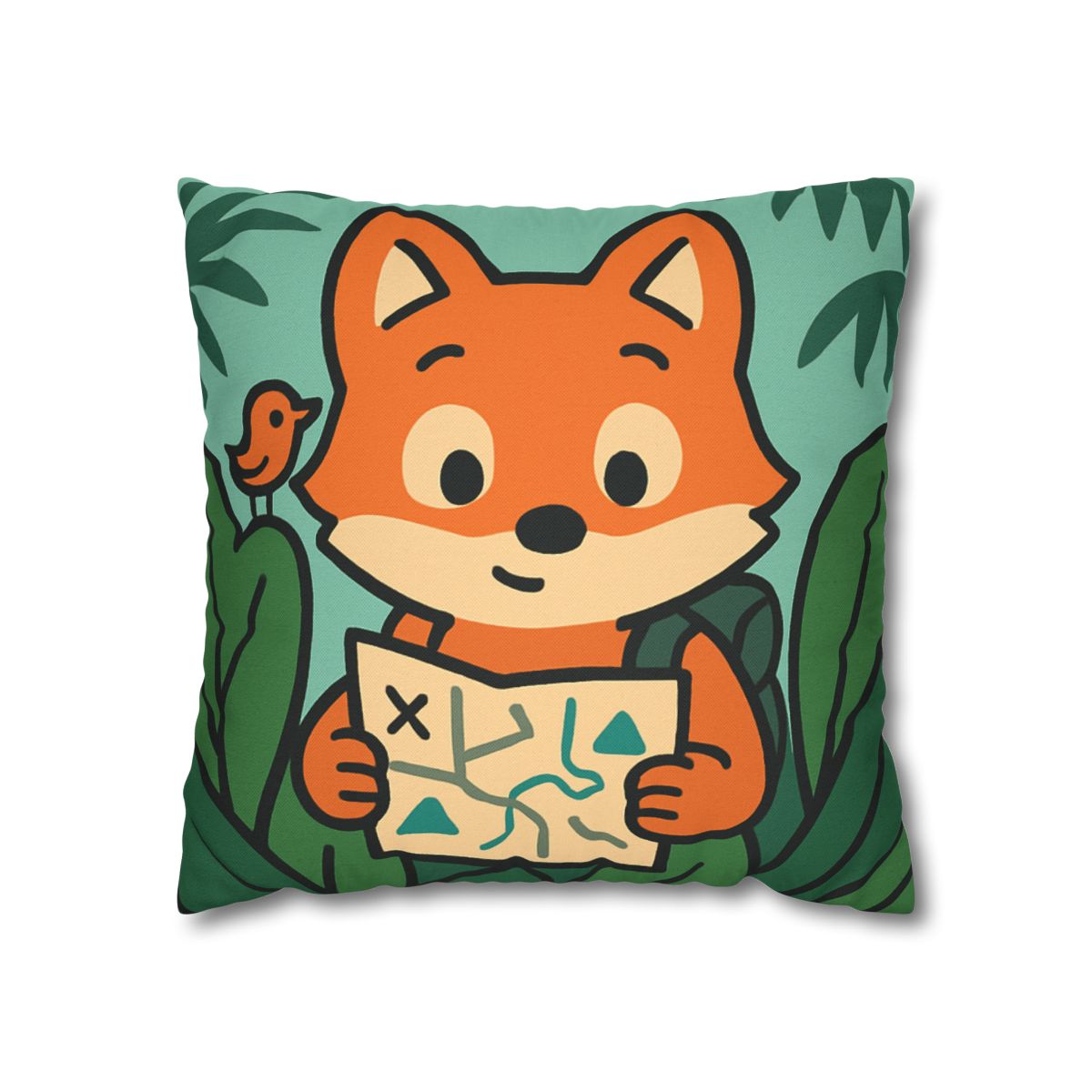 Jungle Explorer Fox designer print pillow cases