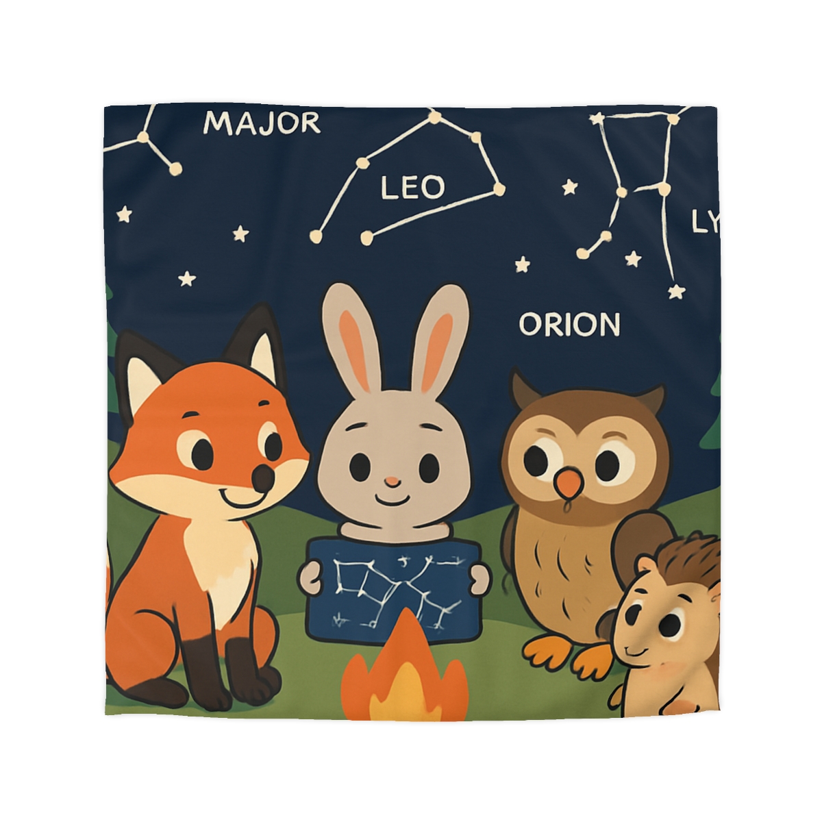 Constellation Campfire Critters custom duvets