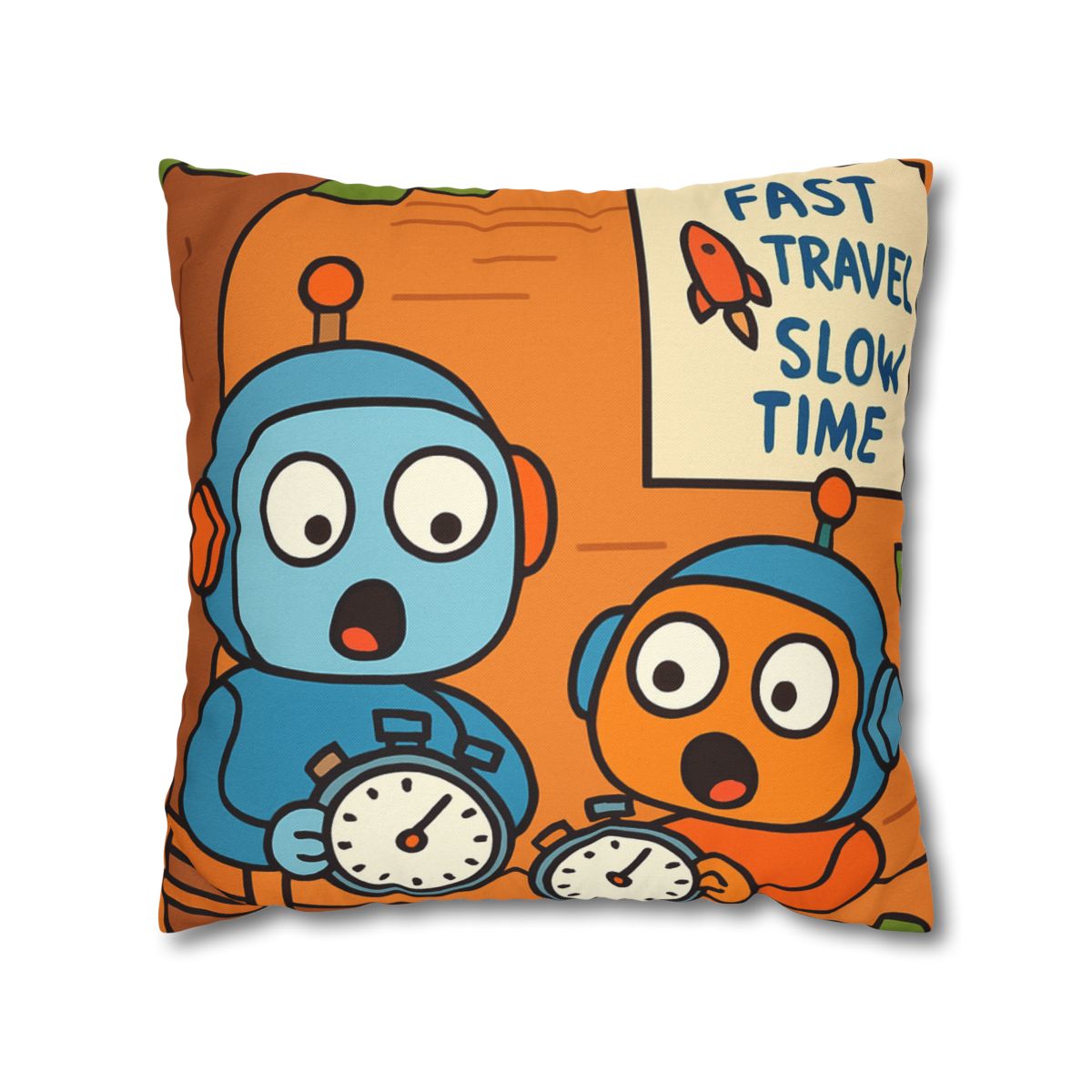 Time Dilation Treehouse Twins soft cotton pillow cases