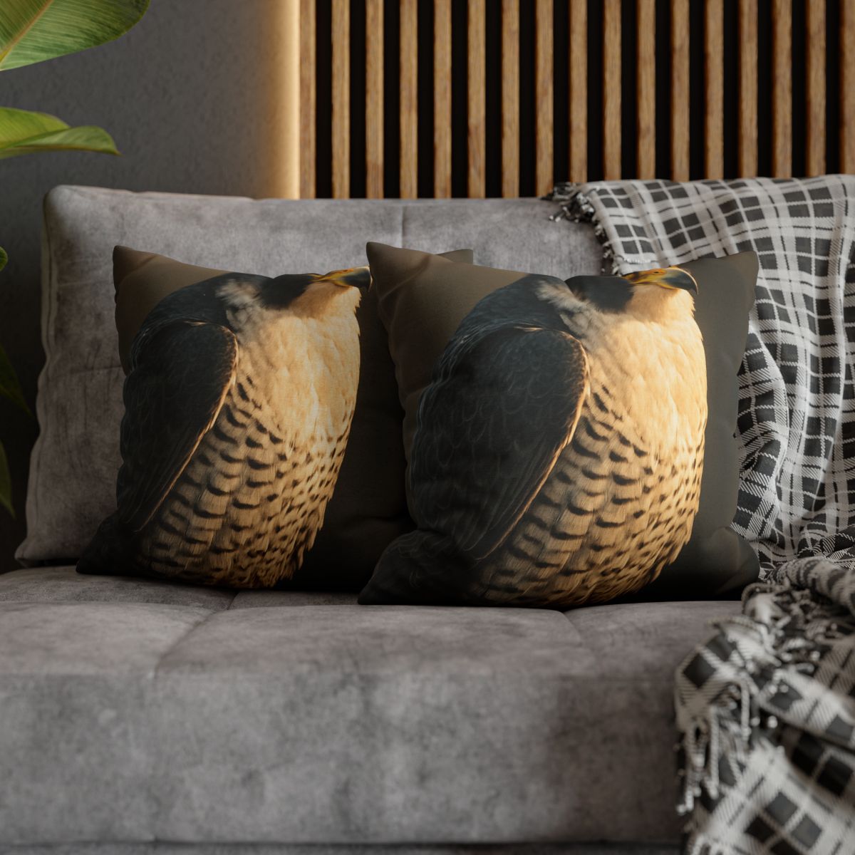 Starlit Poise Peregrine Falcon soft cotton pillow cases