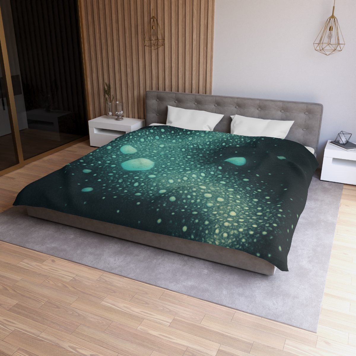 Seed Cluster Nebula Bloom designer printed duvets