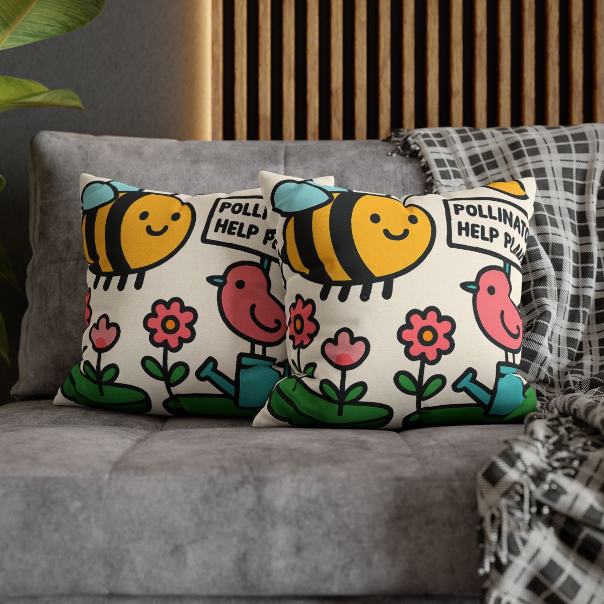 Sky Garden Of Floating Islands And Pollinator Facts personalized pillow covers