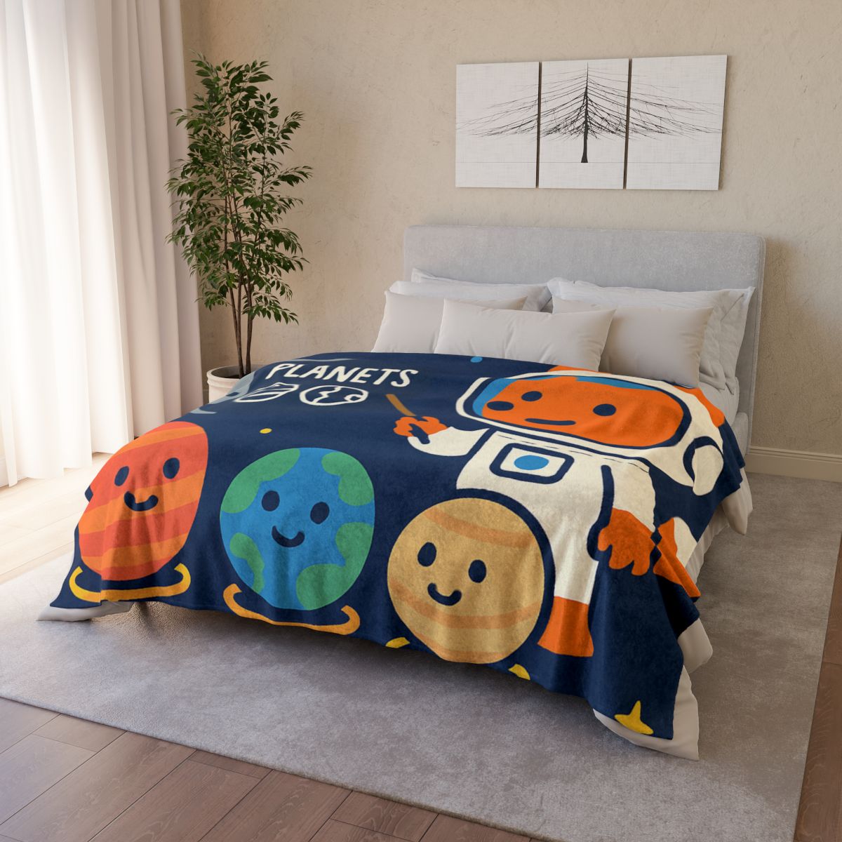 Comet Classroom With Astro Fox unique gift blankets