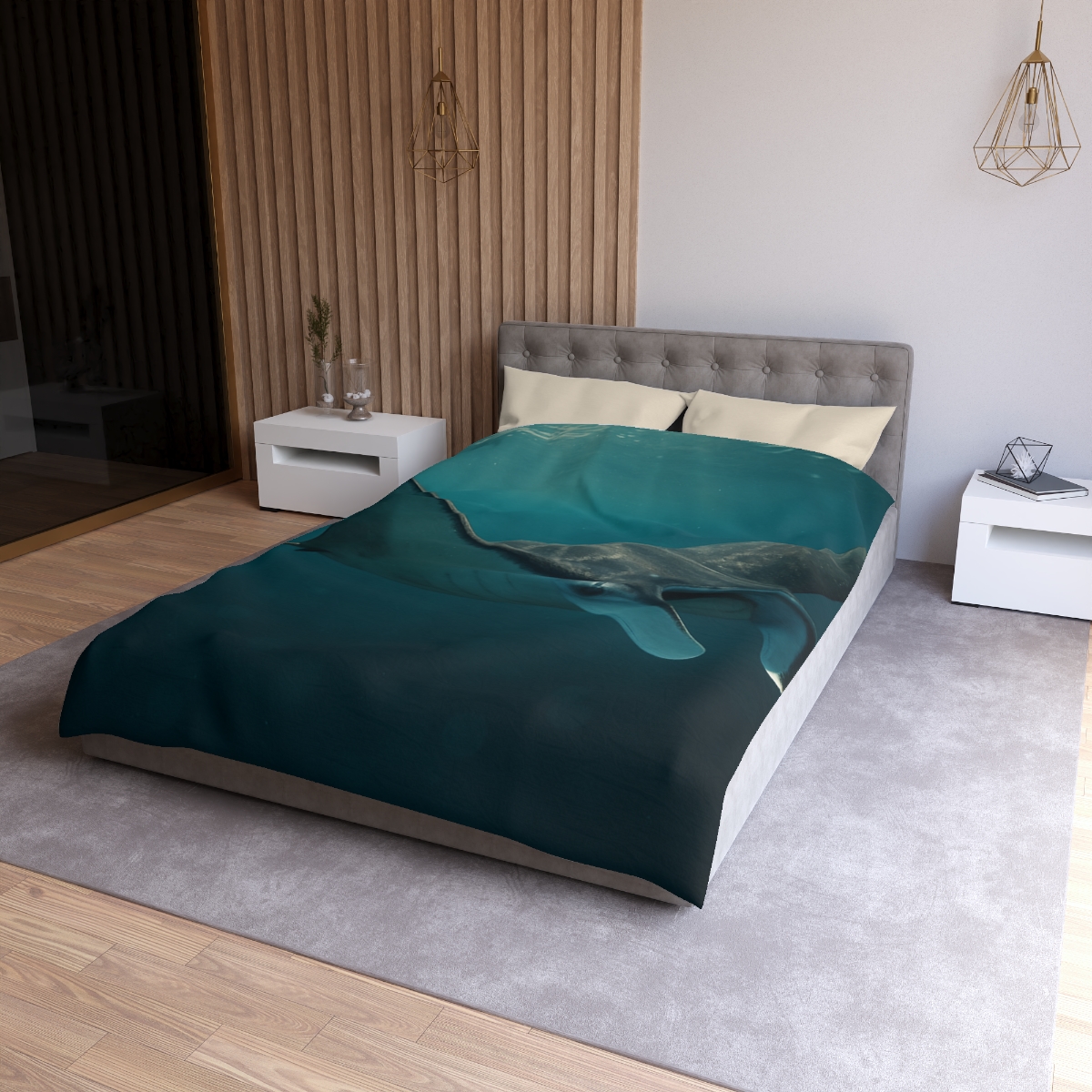 Starlit Drift Manta Ray custom duvets