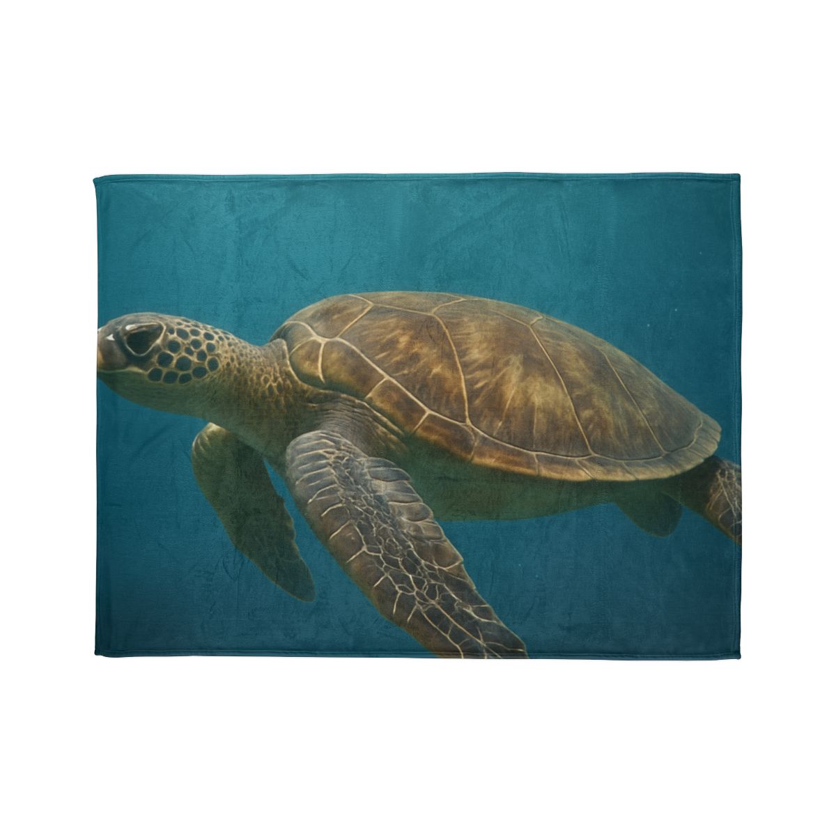 Emerald Drift Green Sea Turtle unique gift blankets