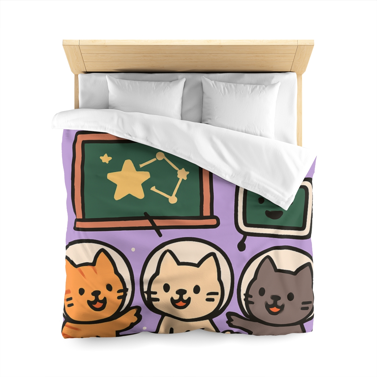 Space School Astronaut Cats unique patterned duvets