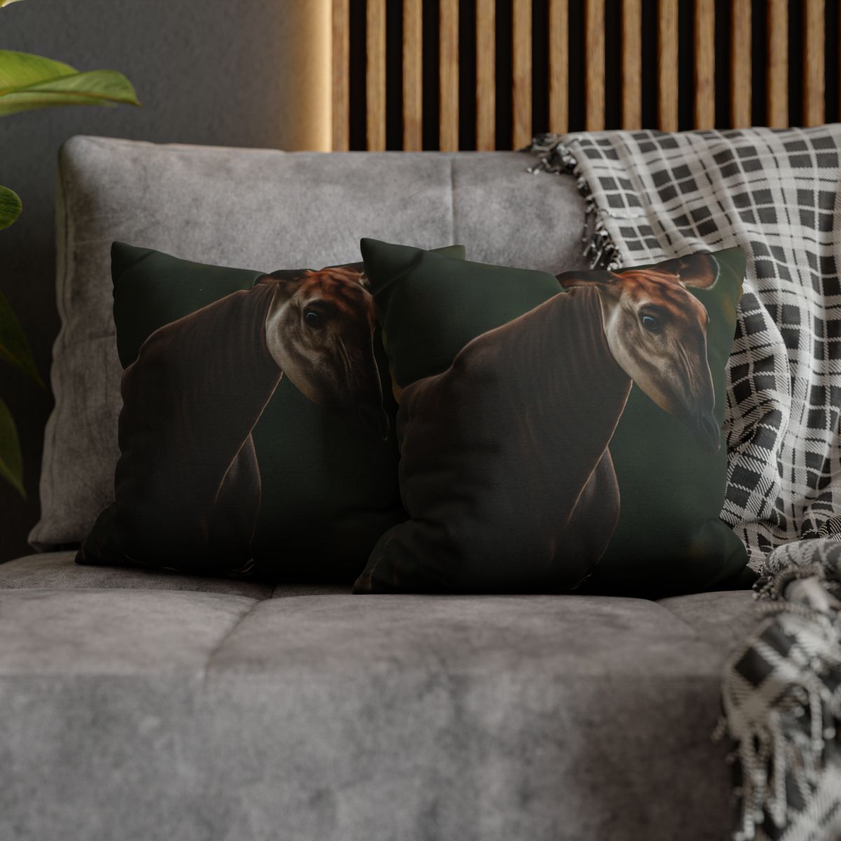 Velvet Shadow Okapi unique gift pillow cases