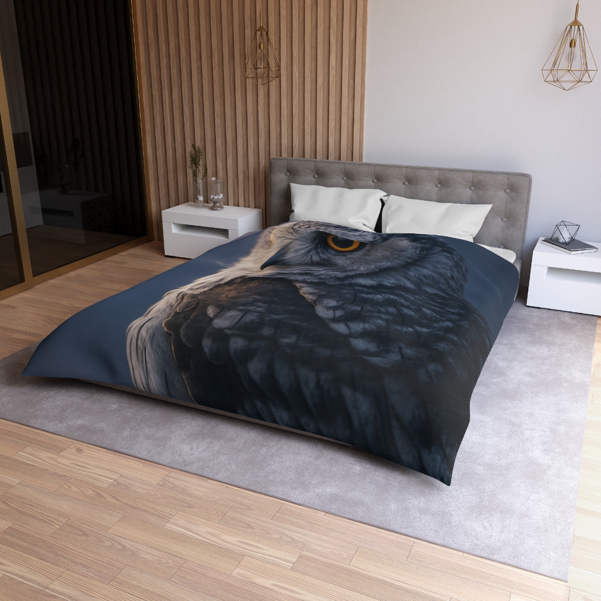 Twilight Watcher Snowy Owl duvets for gifts