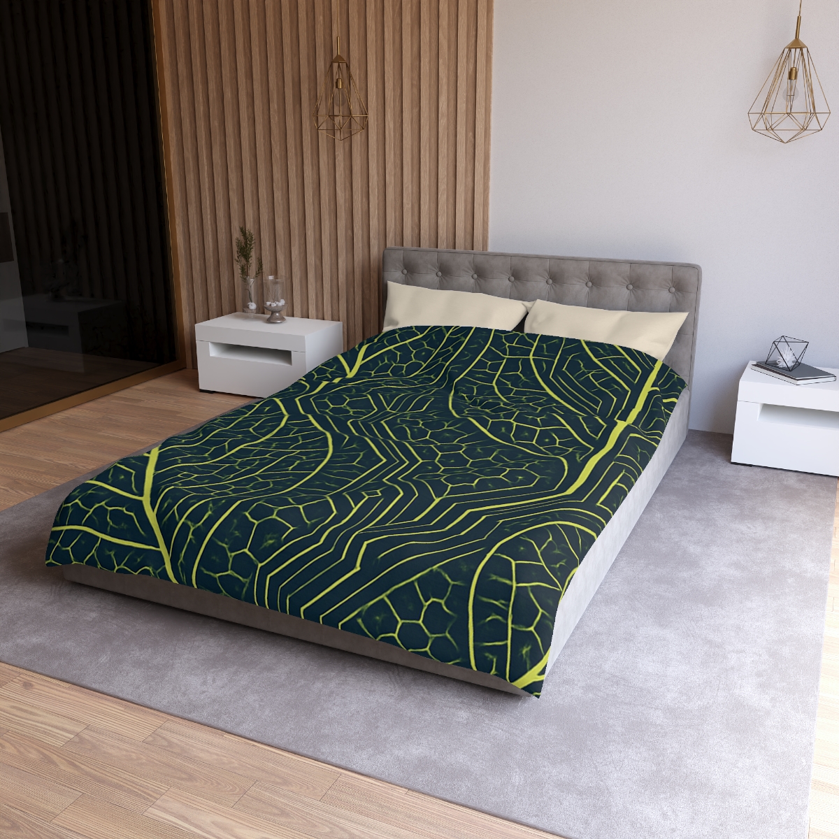 Leaf Vein Circuit Mosaic warm winter duvets