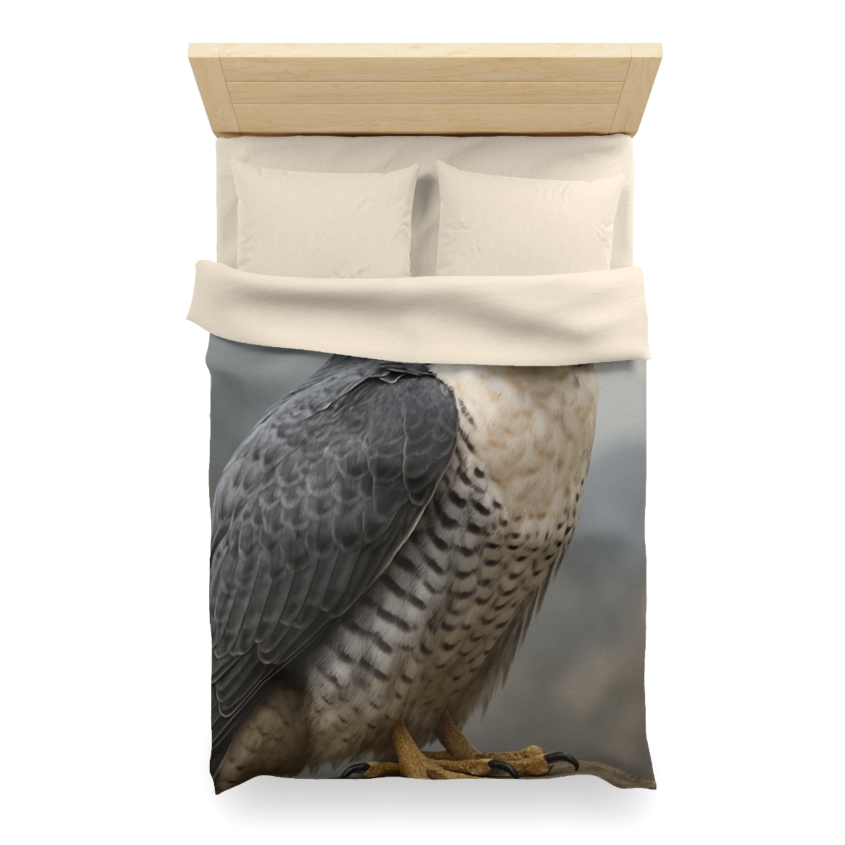 Starlit Focus Peregrine Falcon personalized bedding duvets