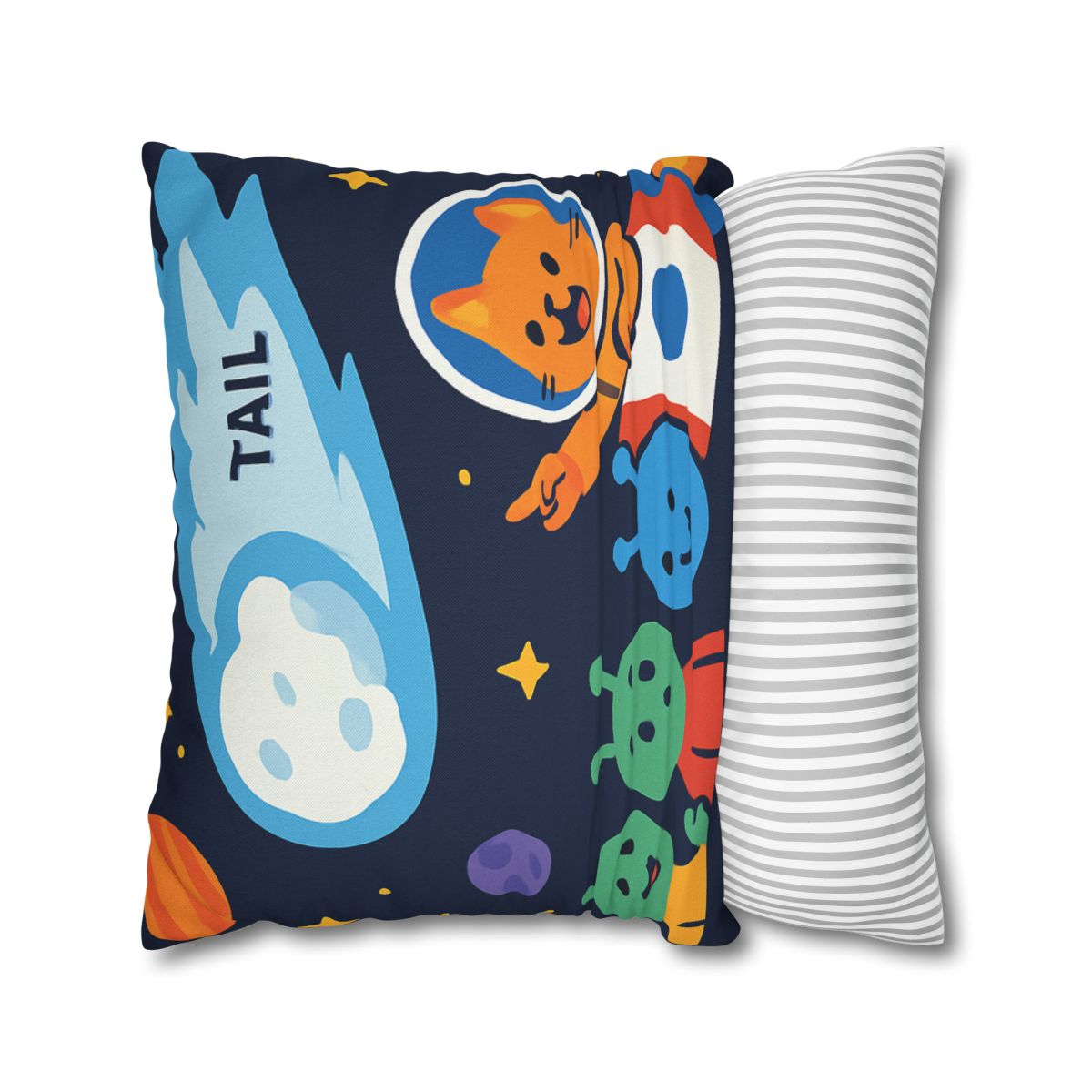 Comet Classroom With Captain Cat personalized pillow covers