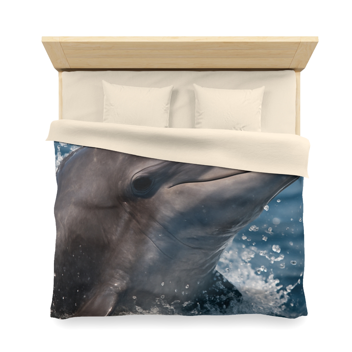 Mirrorflash Common Bottlenose Dolphin designer printed duvets