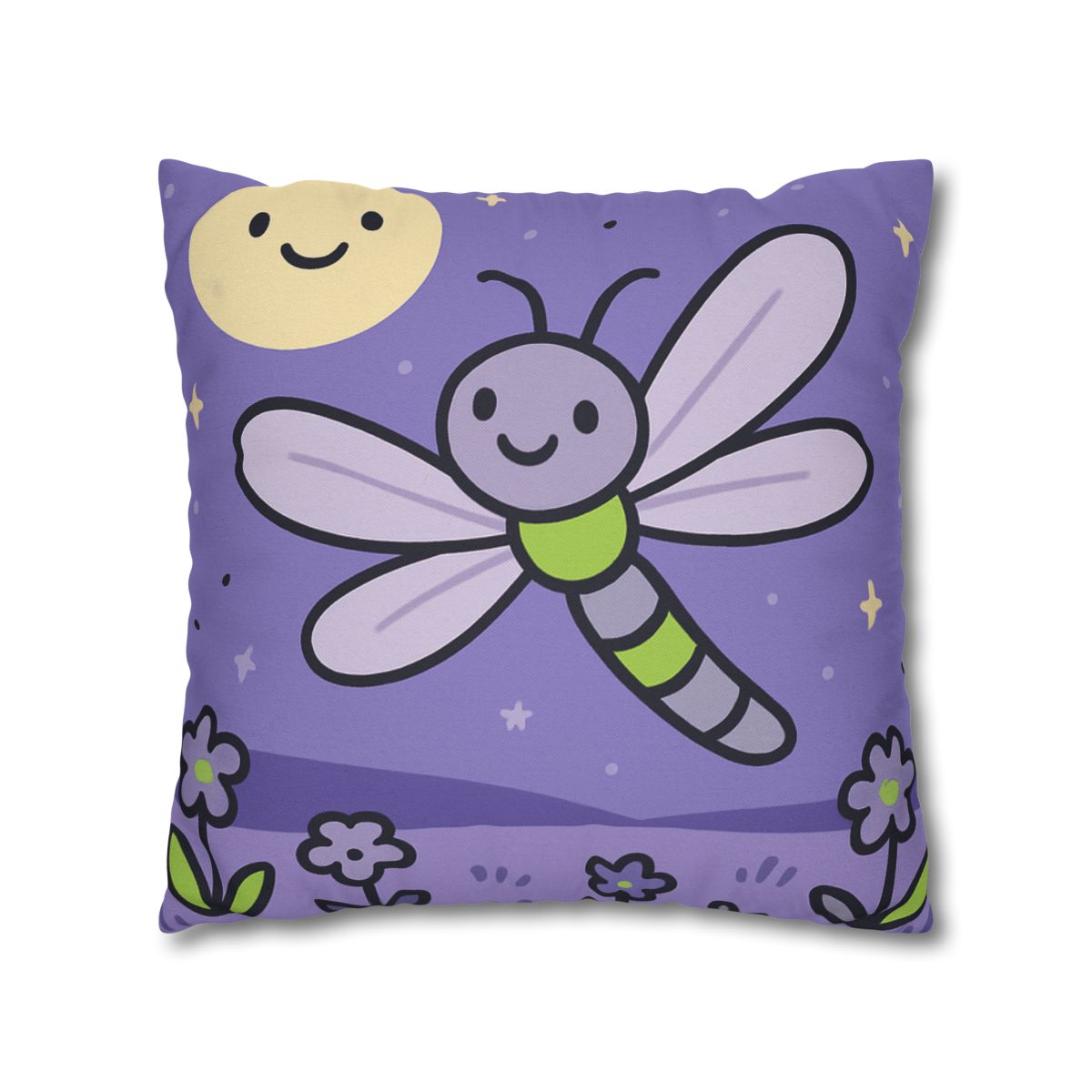 Moonlight Meadow Dragonfly personalized pillow covers