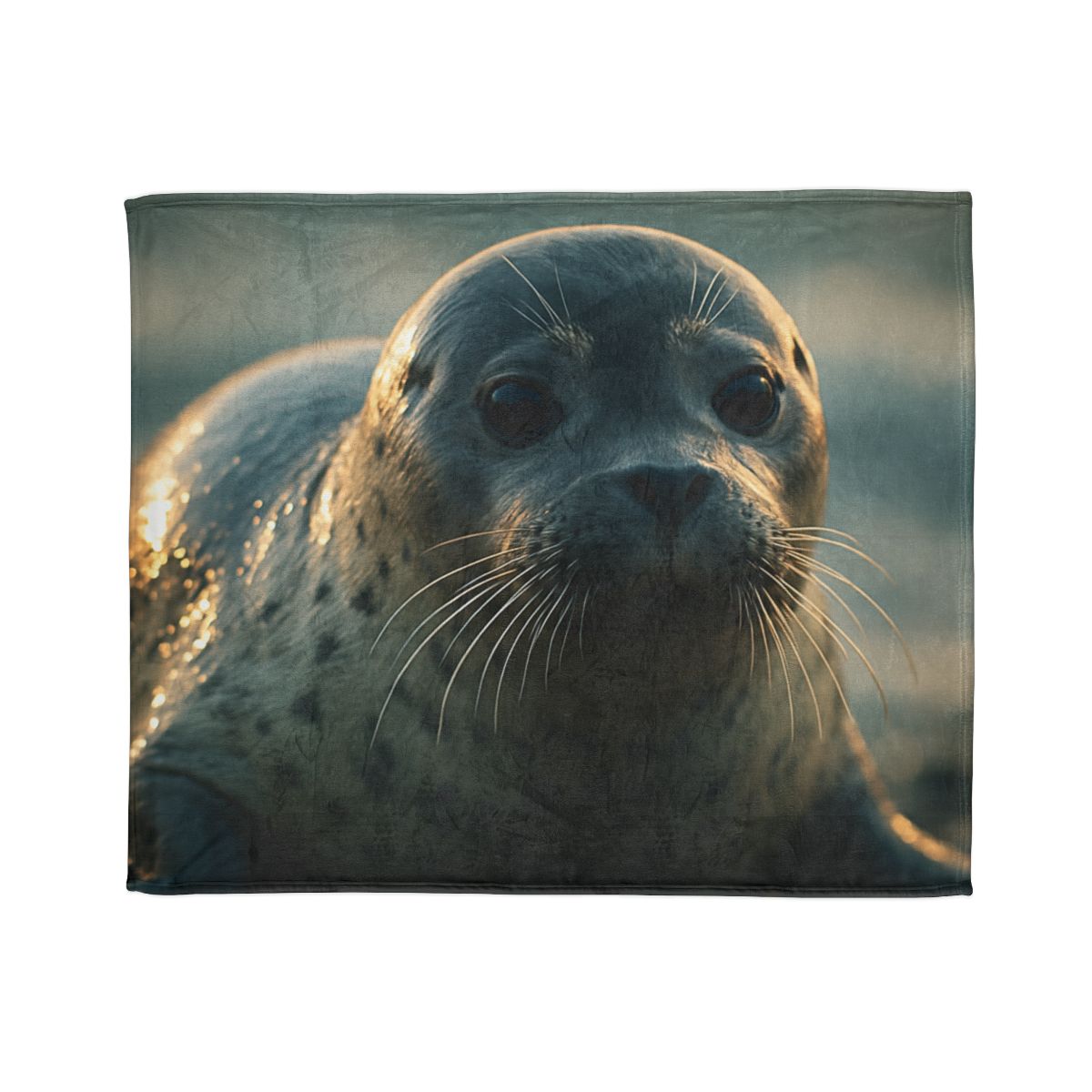 Luminous Gaze Harbor Seal stylish throw blankets