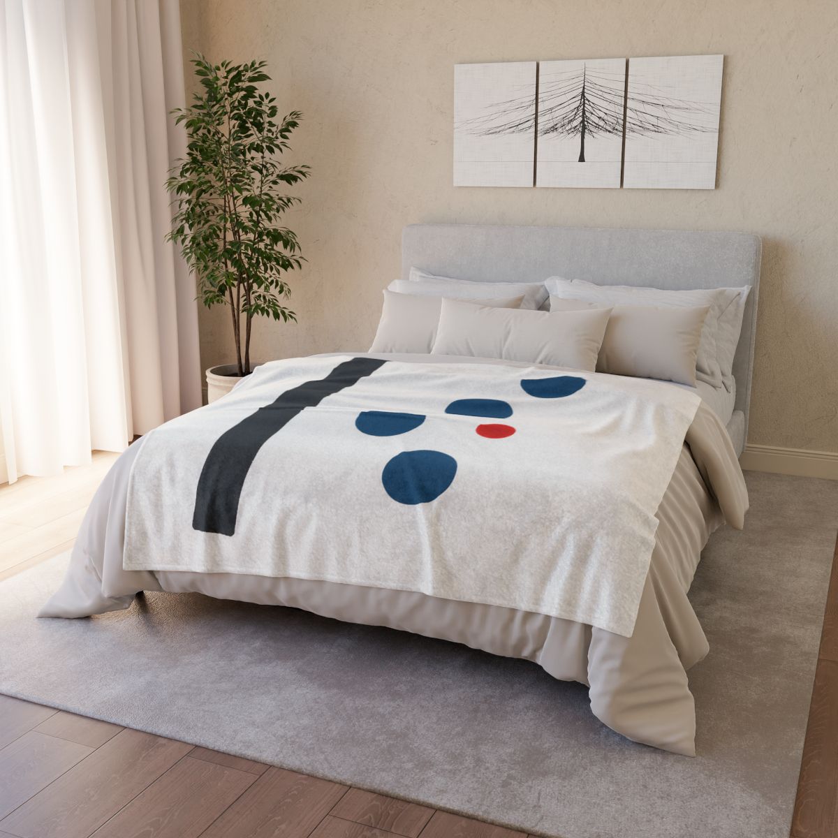 Staggered Dots With Leaning Slab decorative home blankets