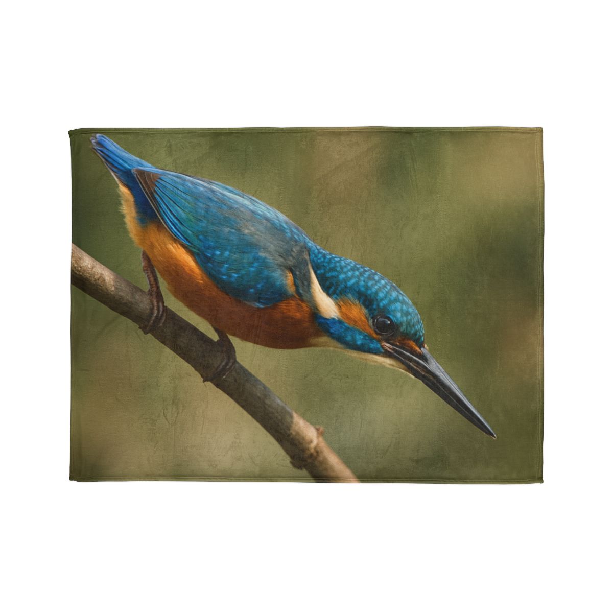 Kingfisher Sapphire Dive soft fleece blankets