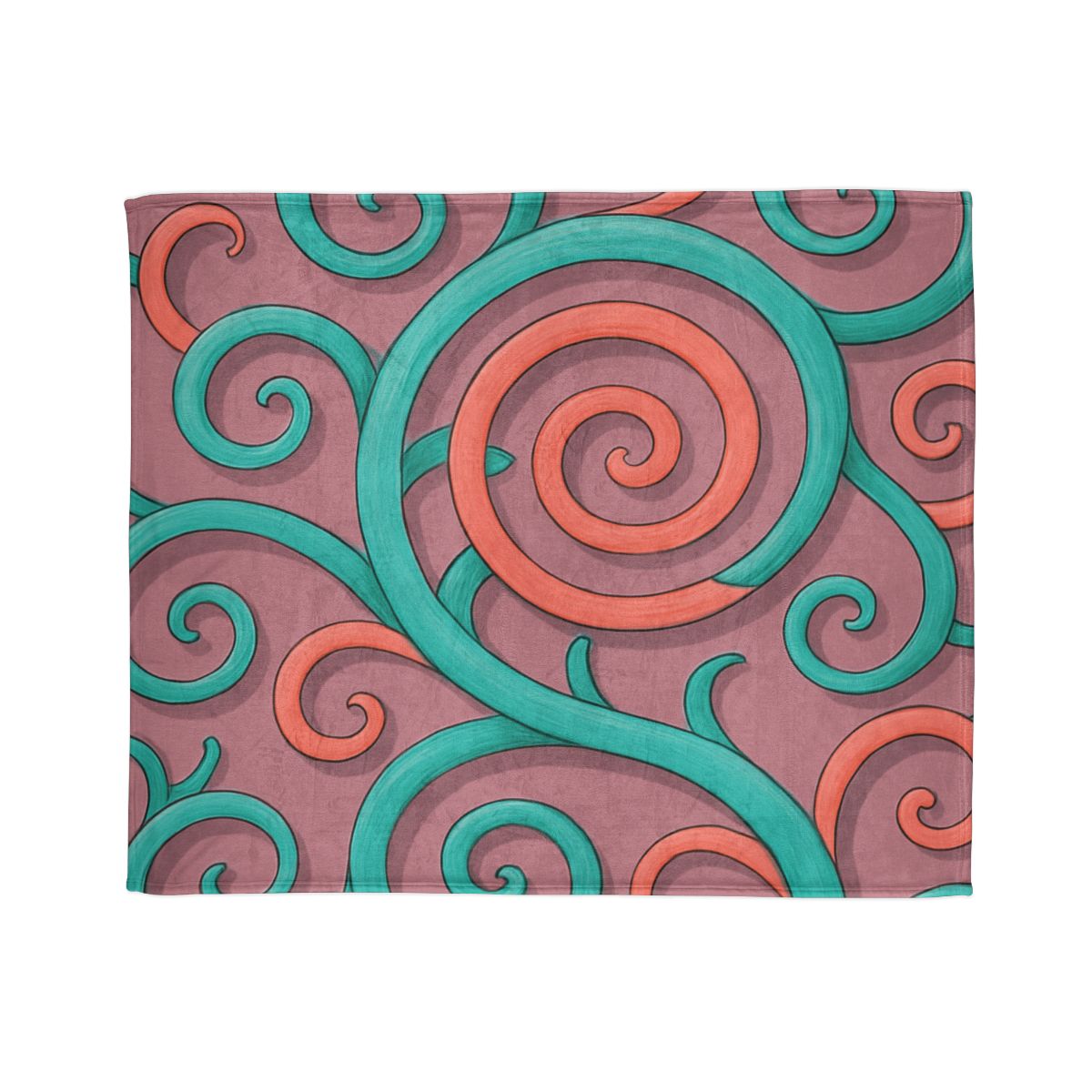 Tendril Spiral Mosaic decorative home blankets